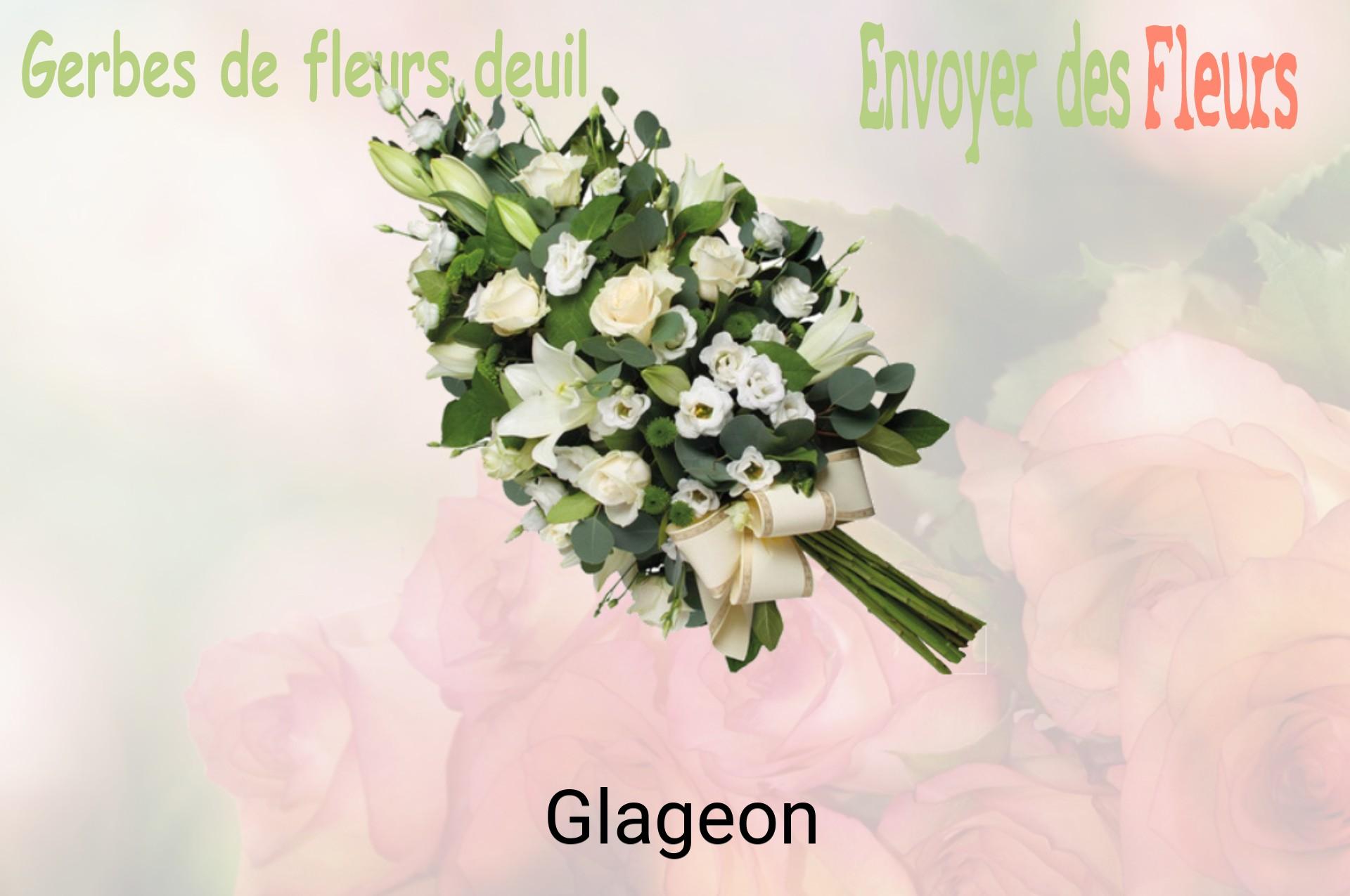 Gerbe de fleurs de deuil livrée à Glageon